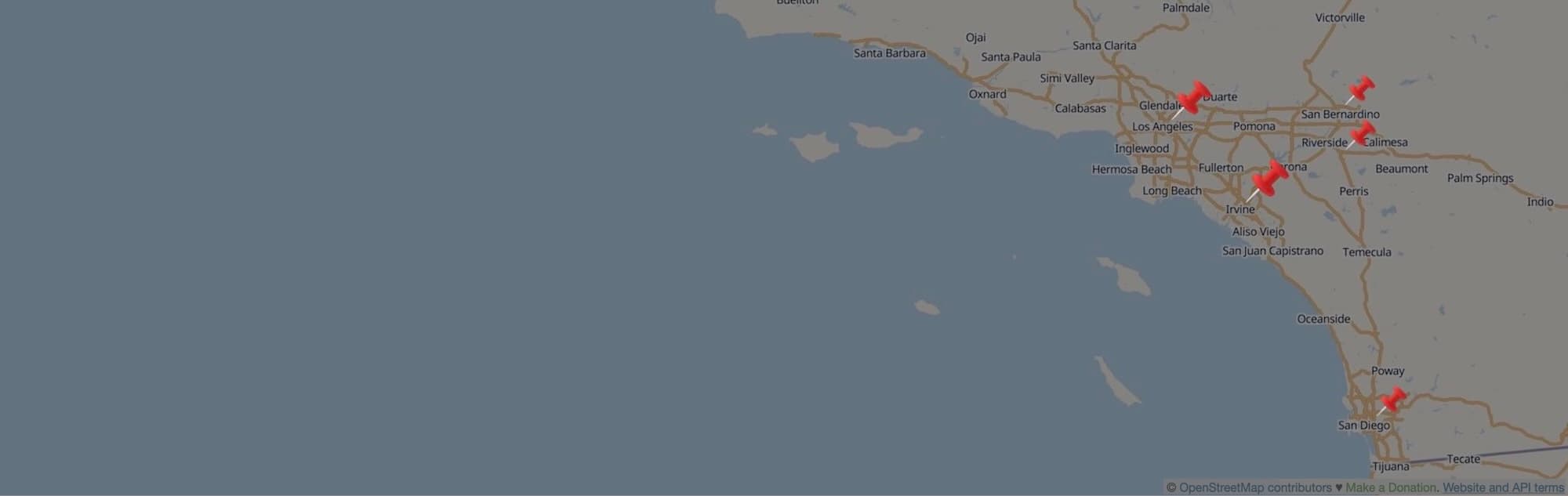 Map of Southern California